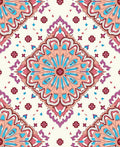 Mandala With Floral And Star Patterns Rug