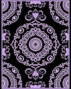 Ornate Lavender Mandala Pattern Rug