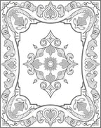 Art Nouveau Floral Scrollwork Pattern Rug