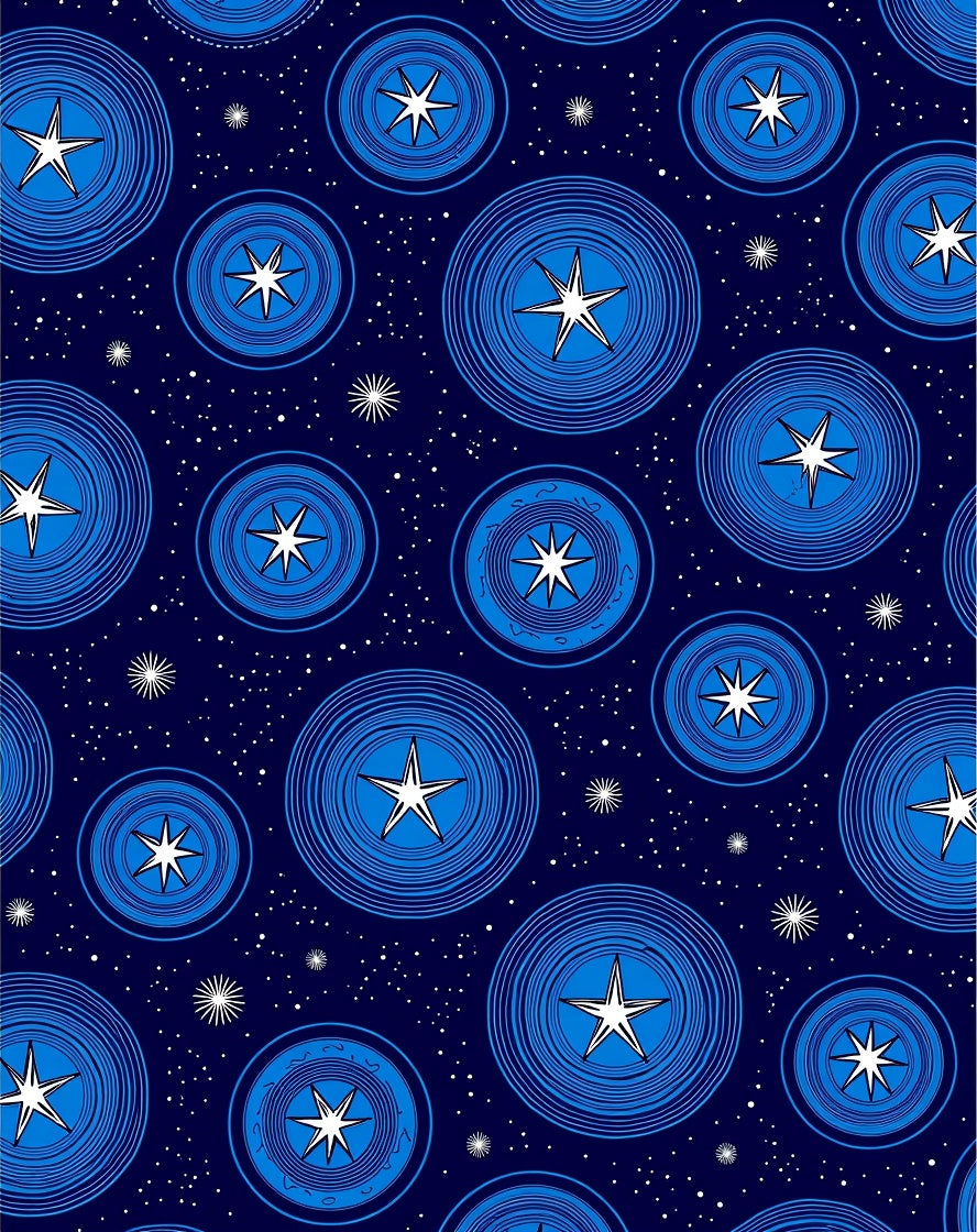 Cosmic Starburst Circular Pattern Rug