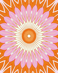 Vibrant Floral Mandala Pattern Rug