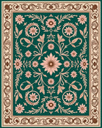 Classic Floral Vine Patterned Rug