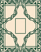 Elegant Intertwined Geometric Lattice Rug