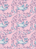 Whimsical Pink Floral Animal Garden Rug