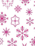Deep Pink Snowflake Cluster Rug