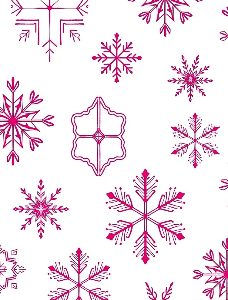 Deep Pink Snowflake Cluster Rug