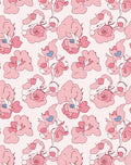 Whimsical Pink Floral Swirls Rug