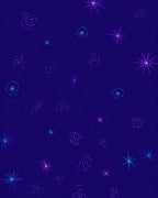 Cosmic Swirls Starbursts Pattern Rug