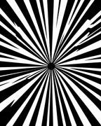 Bold Sunburst Black White Pattern Rug