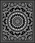 Central Mandala Ornamental Scrollwork Pattern Rug