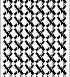 Black and White Geometric Lattice Design Rug