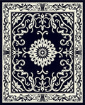 Elegant Floral Scrollwork Pattern Rug