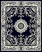 Elegant Floral Scrollwork Pattern Rug