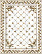 Classic Floral Diamond Pattern Rug