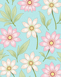 Soft Pink Floral Design Rug