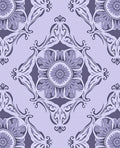 Pale Lavender Floral Medallion Pattern Rug