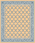 Ornate Interlocking Pattern Rug