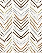 Textured Earthy Chevron Pattern Design Rug