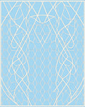 Pale Blue Geometric Organic Flow Rug