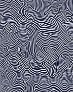 Modern Abstract Wavy Line Design Rug