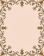 Ornate Floral Vine Pattern Rug