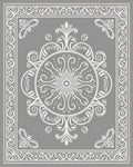 Classic White Floral Mandala Design Rug