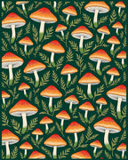 Mushroom Forest Pattern Design Rug