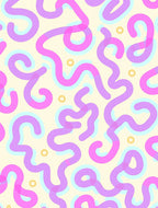 Playful Wavy Lines Pattern Rug