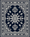 Ornate Floral Scrollwork Patterned Rug