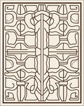 Abstract Outline Stylized Pattern Rug