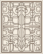 Abstract Outline Stylized Pattern Rug