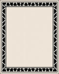 Classic Black White Geometric Border Rug