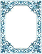 Ornate Floral Swirl Frame Design Rug
