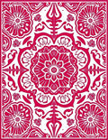 Bold Floral Mandala Decorative Rug