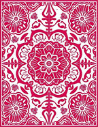 Bold Floral Mandala Decorative Rug
