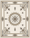 Classic Floral Medallion Beige Pattern Rug