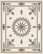 Classic Floral Medallion Beige Pattern Rug