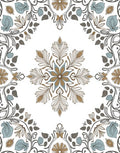 Foliate Mandala Inspired Textile Design Rug