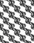 Black White Historic Damask Pattern Rug