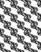 Black White Historic Damask Pattern Rug