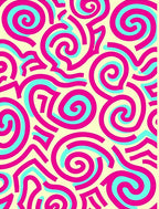 Vibrant Swirls Lines Pattern Rug