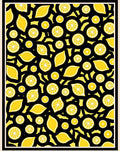 Vibrant Yellow Lemon Slice Pattern Rug
