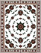 Classic Floral Vine Decorative Rug