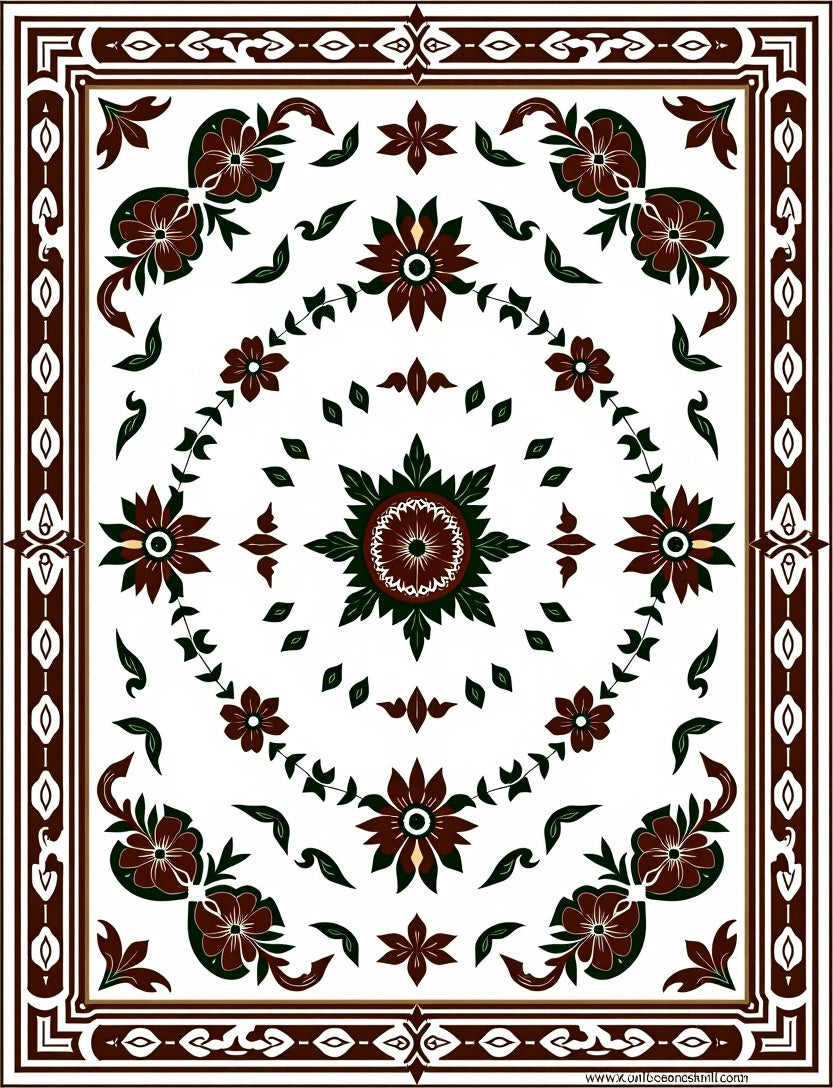 Classic Floral Vine Decorative Rug