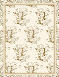Vintage Floral Scroll Pattern Rug