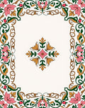 Pink Floral Vines Ornament Rug