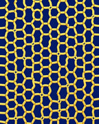 Abstract Honeycomb Gold Pattern Rug