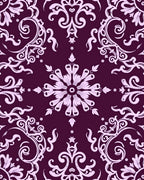 Intricate Floral Swirl Pattern Rug