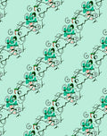 Abstract Green Swirls Pattern Rug