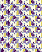 Art Deco Floral Geometric Pattern Rug